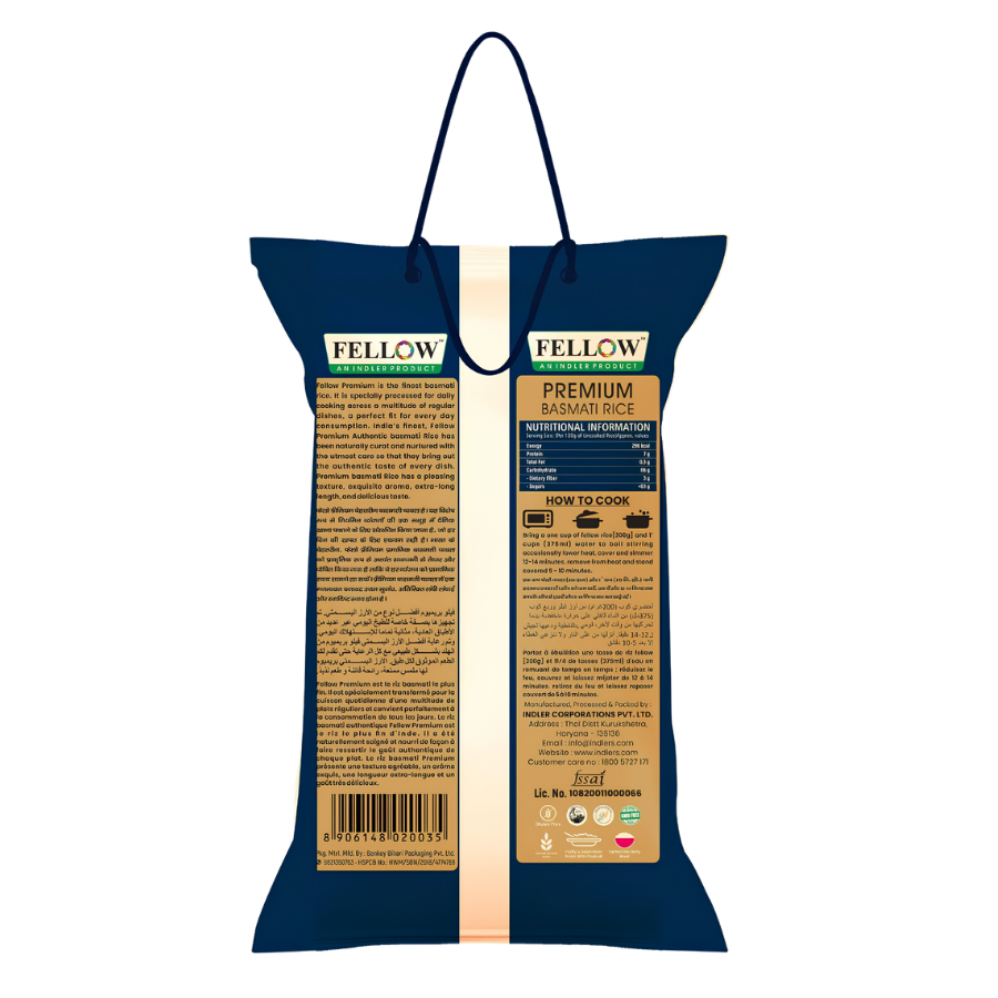 Fellow Premium Basmati Rice – Aged Basmati Rice, 5 kg